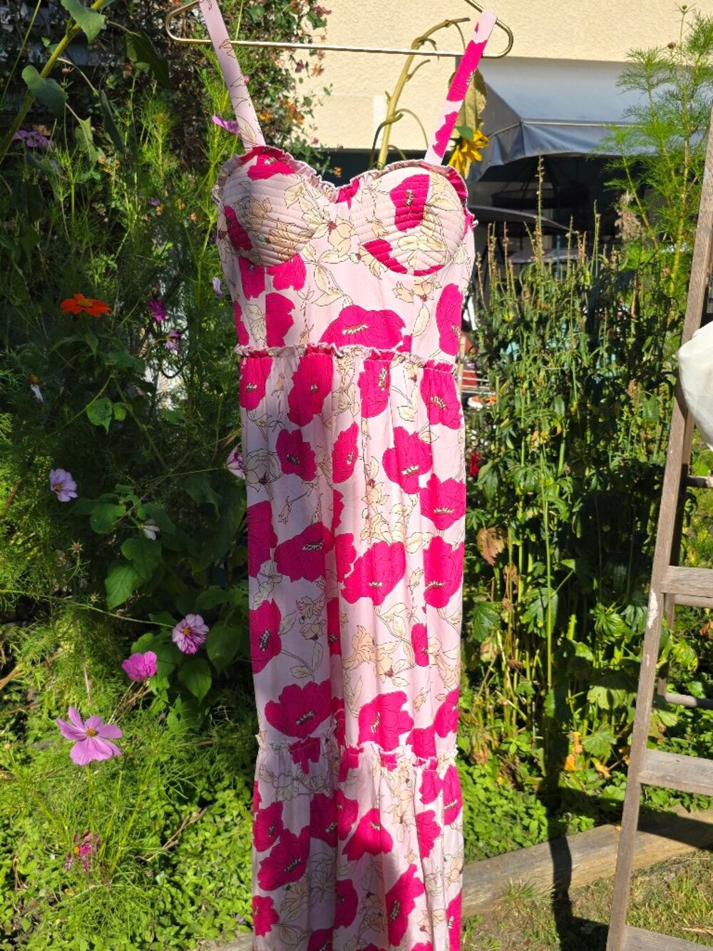 Band of The Free Pink Floral Maxi Dress — US L